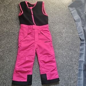 Arctix Pink and Black Insulated Snow Overalls